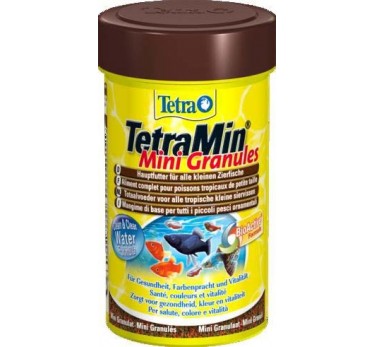 TETRA Min Mini Granules100мл гранулы основной корм для рыб и мальков